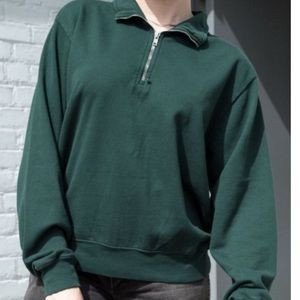 green Brandy Melville half zip